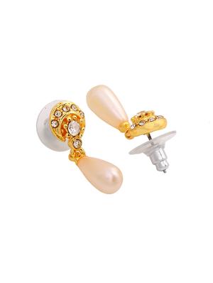 white metal drop earring - 17327709 - Standard Image - 3