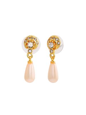 white metal drop earring - 17327709 - Standard Image - 4