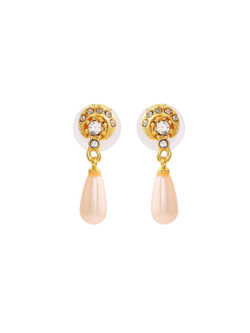white metal drop earring - 17327709 - Zoom Image - 2
