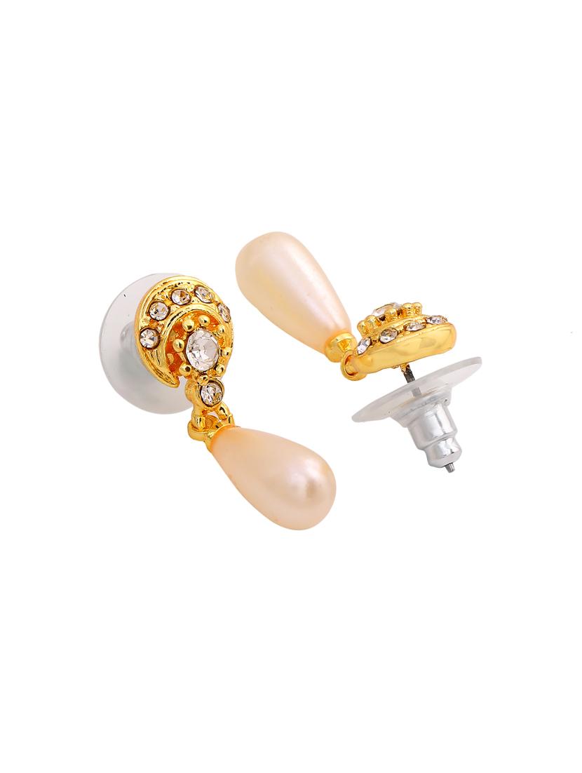 white metal drop earring - 17327709 - Zoom Image - 3
