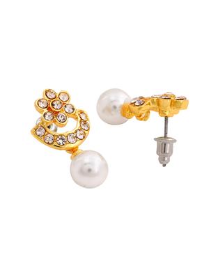 white metal drop earring - 17327710 - Standard Image - 3