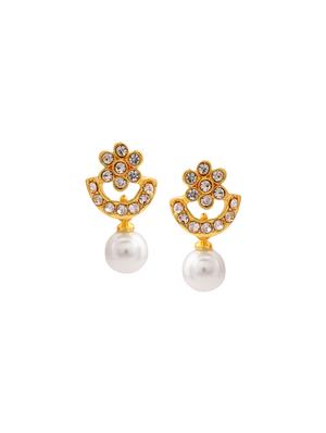 white metal drop earring - 17327710 - Standard Image - 4