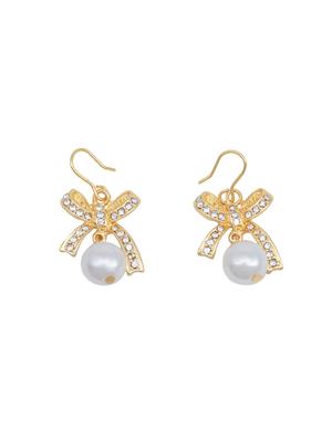 white metal studs earring - 17327717 - Standard Image - 3