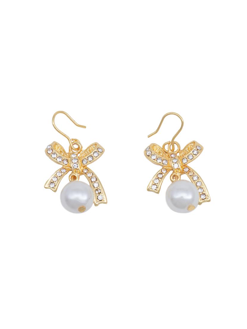 white metal studs earring - 17327717 - Zoom Image - 3