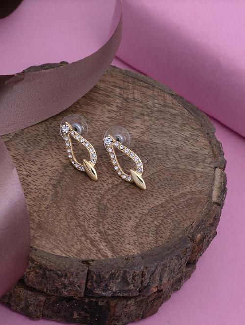 white metal studs earring - 17327718 - Standard Image - 1