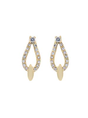 white metal studs earring - 17327718 - Standard Image - 2
