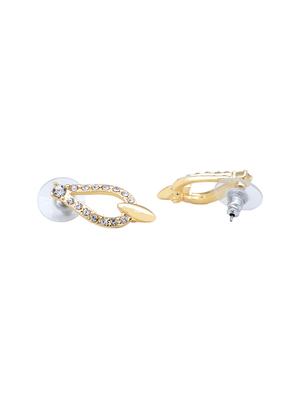 white metal studs earring - 17327718 - Standard Image - 3