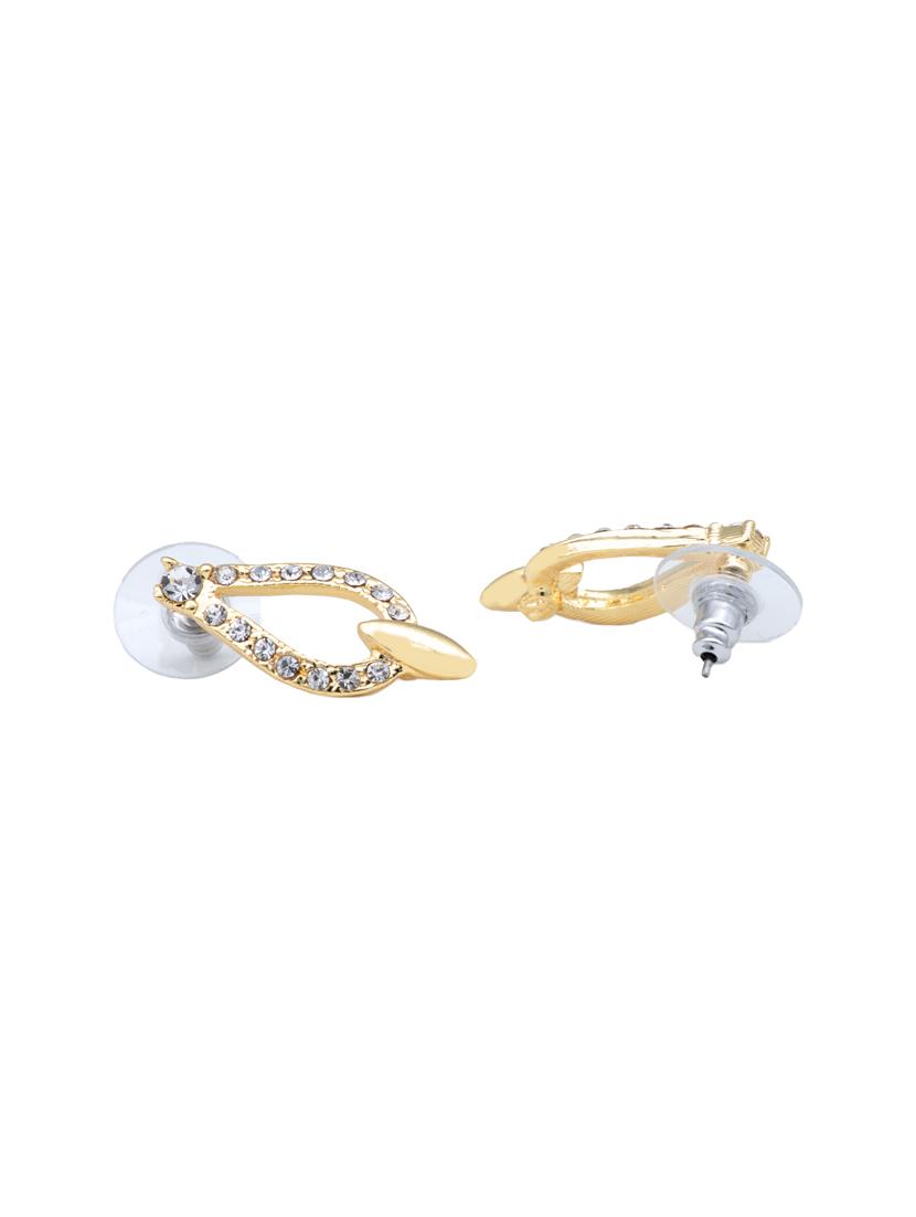 white metal studs earring - 17327718 - Zoom Image - 3