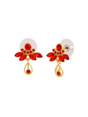 red metal drop earring - 17327720 - Standard Image - 3