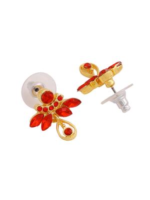 red metal drop earring - 17327720 - Standard Image - 4