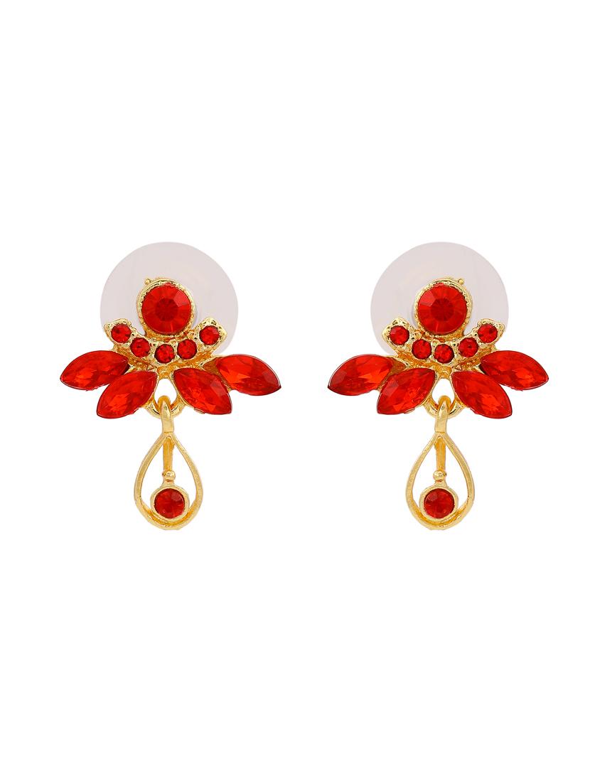 red metal drop earring - 17327720 - Zoom Image - 2