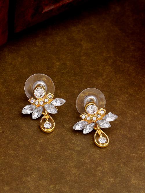 white metal drop earring - 17327721 - Standard Image - 1