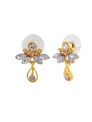 white metal drop earring - 17327721 - Standard Image - 4