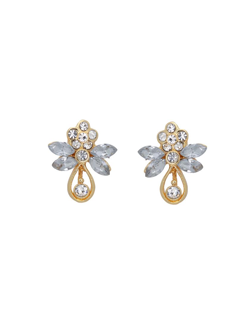 white metal studs earring - 17327723 - Zoom Image - 2