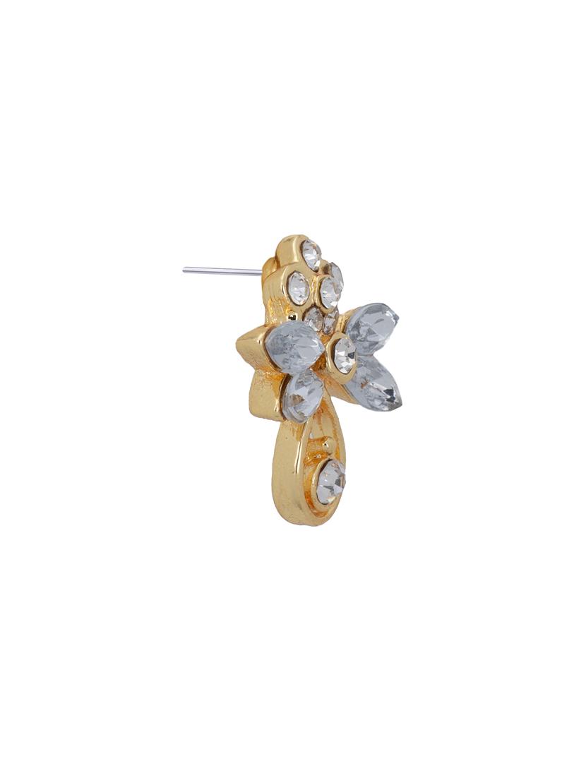 white metal studs earring - 17327723 - Zoom Image - 4