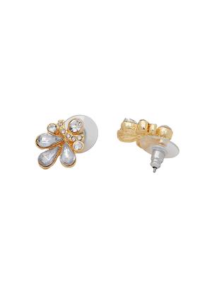 white metal studs earring - 17327724 - Standard Image - 4