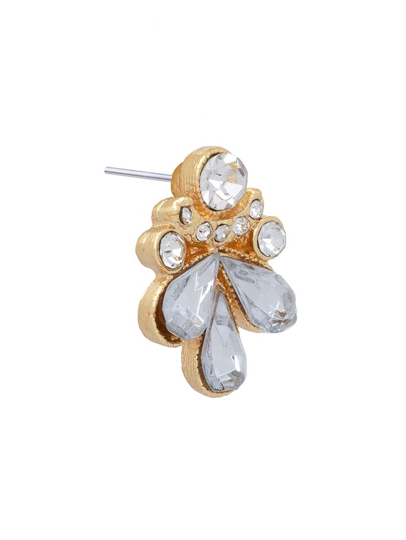 white metal studs earring - 17327724 - Zoom Image - 2