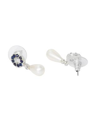 blue metal drop earring - 17327728 - Standard Image - 3
