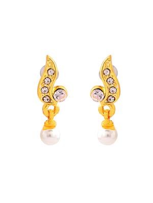 white metal drop earring - 17327731 - Standard Image - 2