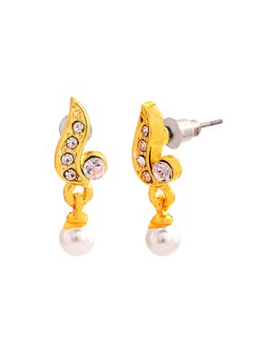 white metal drop earring - 17327731 - Standard Image - 3