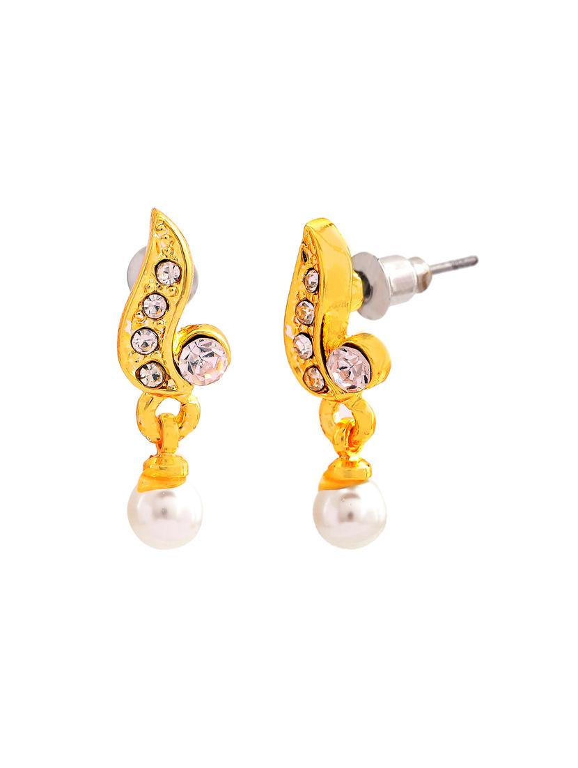 white metal drop earring - 17327731 - Zoom Image - 3