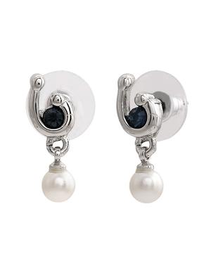blue metal drop earring - 17327734 - Standard Image - 2