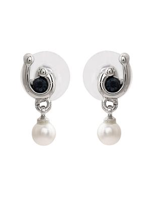 blue metal drop earring - 17327734 - Standard Image - 4