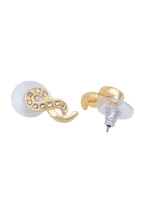 white metal studs earring - 17327735 - Standard Image - 3