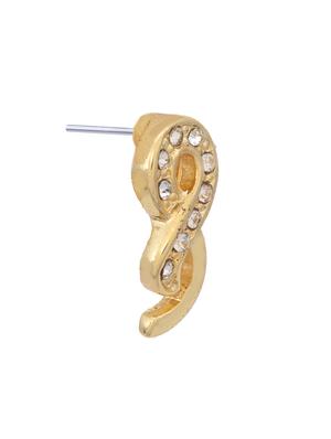 white metal studs earring - 17327735 - Standard Image - 4