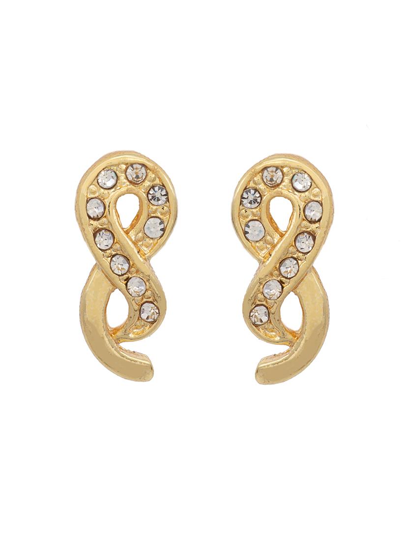 white metal studs earring - 17327735 - Zoom Image - 2