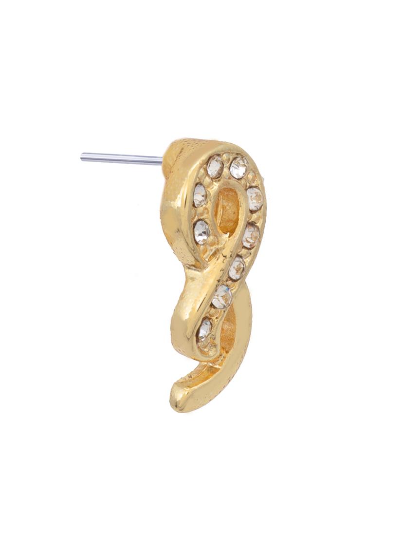 white metal studs earring - 17327735 - Zoom Image - 4
