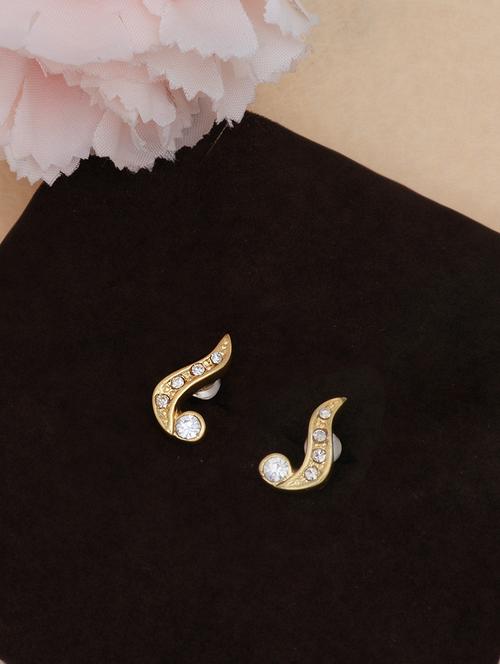 white metal studs earring - 17327737 - Standard Image - 1