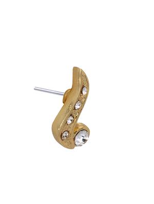 white metal studs earring - 17327737 - Standard Image - 4