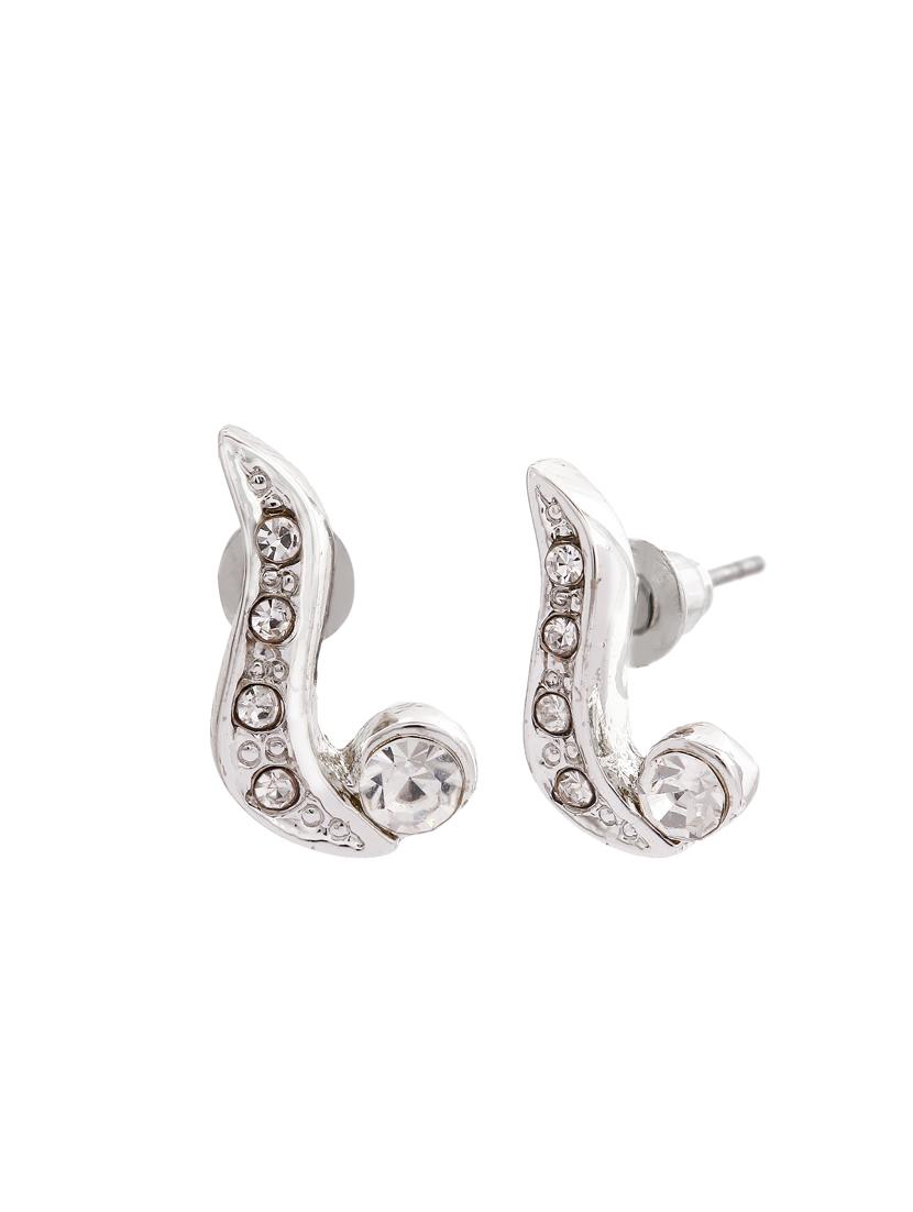 white metal studs earring - 17327738 - Zoom Image - 3