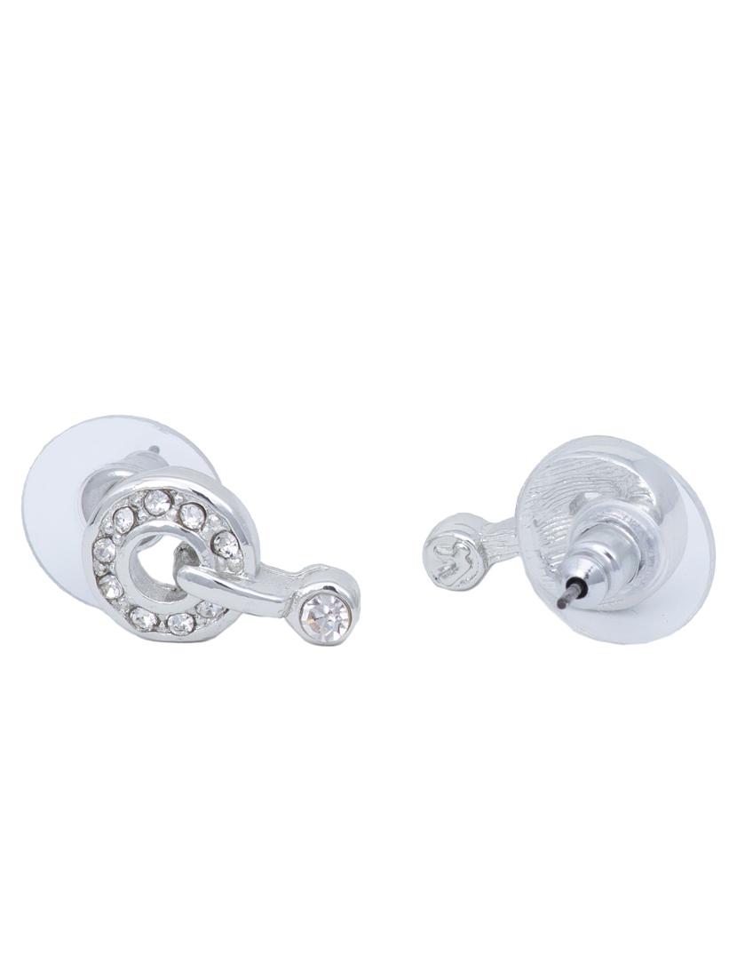 silver metal studs earring - 17327744 - Zoom Image - 3