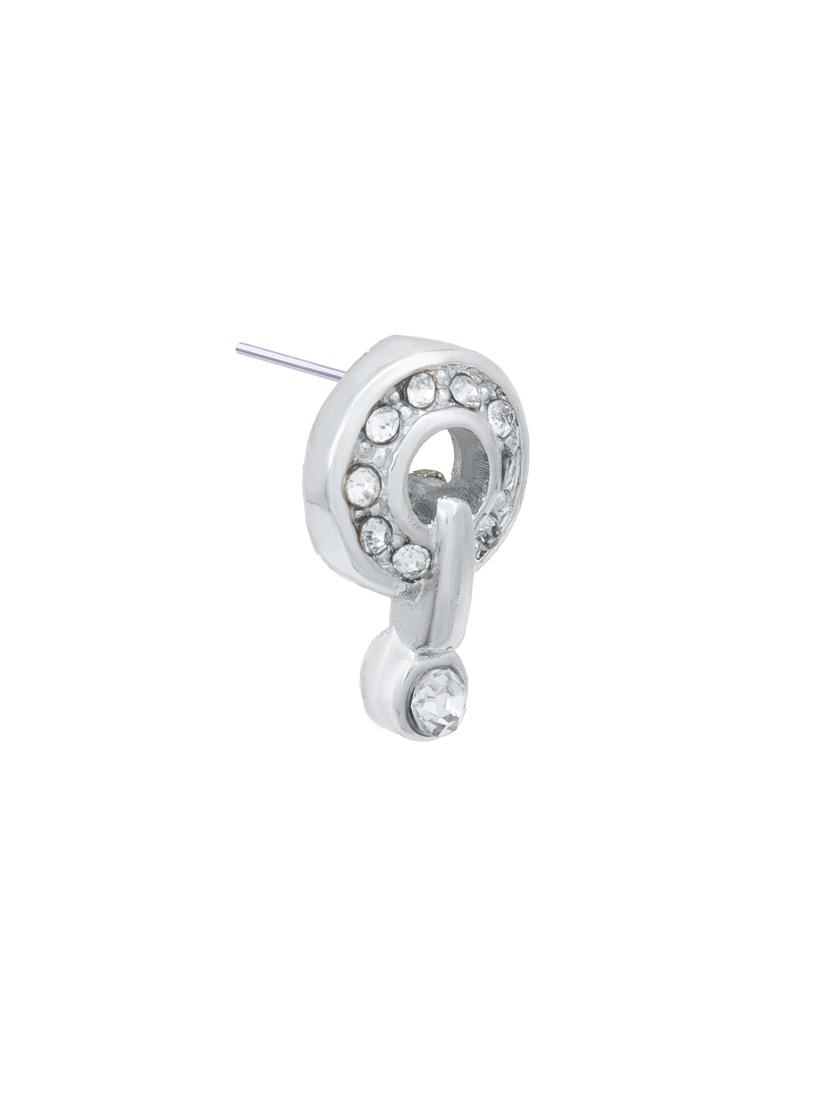 silver metal studs earring - 17327744 - Zoom Image - 4