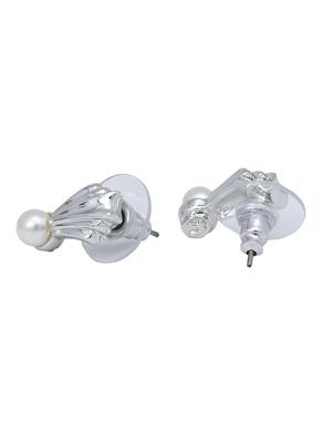 silver metal studs earring - 17327746 - Standard Image - 3