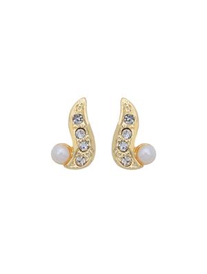 gold metal studs earring - 17327749 - Standard Image - 3