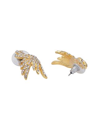 gold metal studs earring - 17327755 - Standard Image - 3