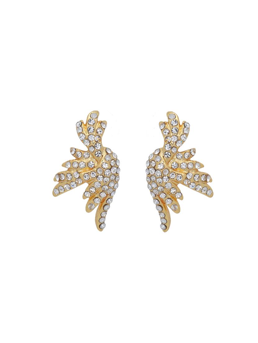 gold metal studs earring - 17327755 - Zoom Image - 2