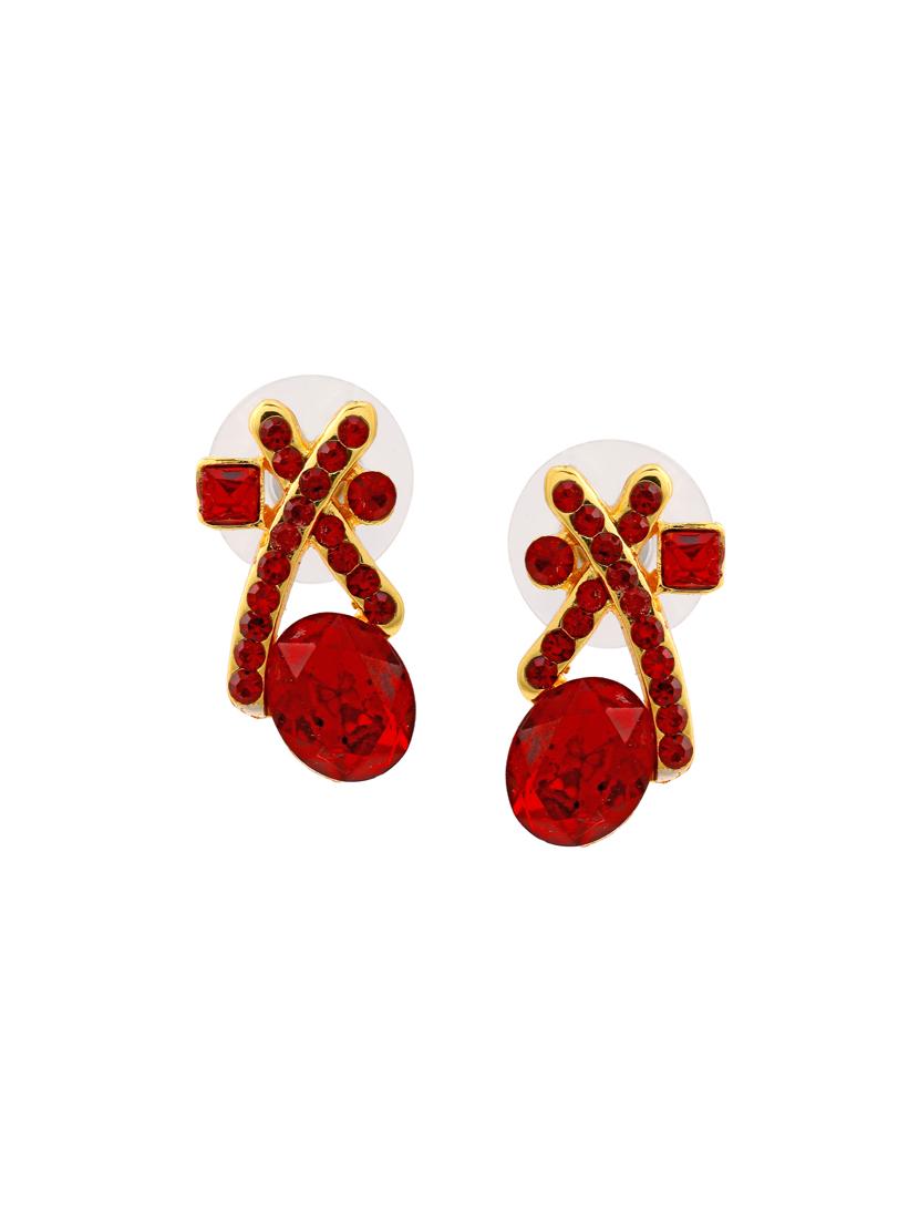 red metal studs earring - 17327756 - Zoom Image - 2