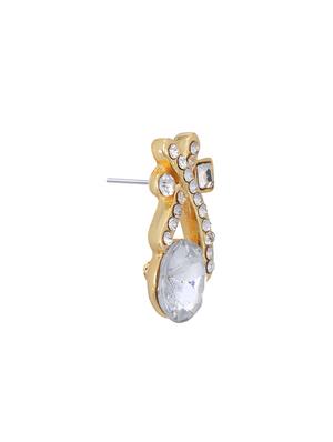 white metal studs earring - 17327757 - Standard Image - 3