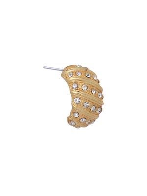 gold metal studs earring - 17327760 - Standard Image - 4