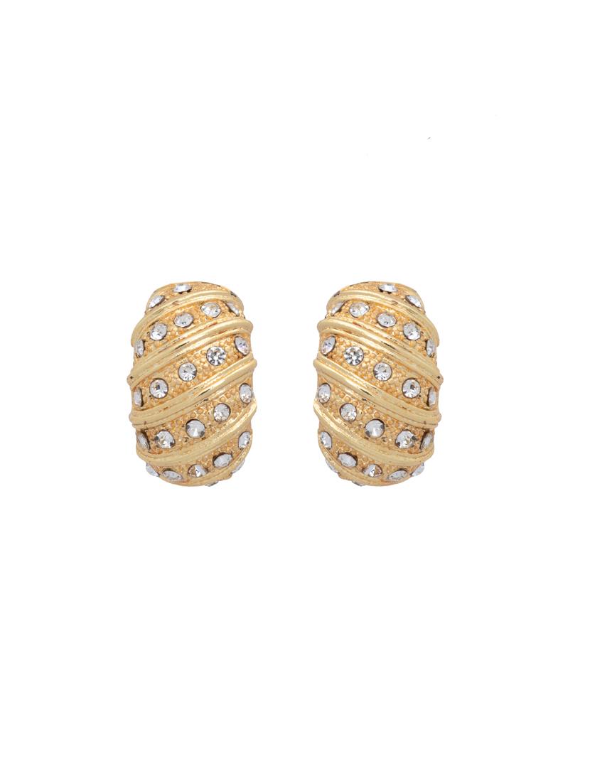 gold metal studs earring - 17327760 - Zoom Image - 2