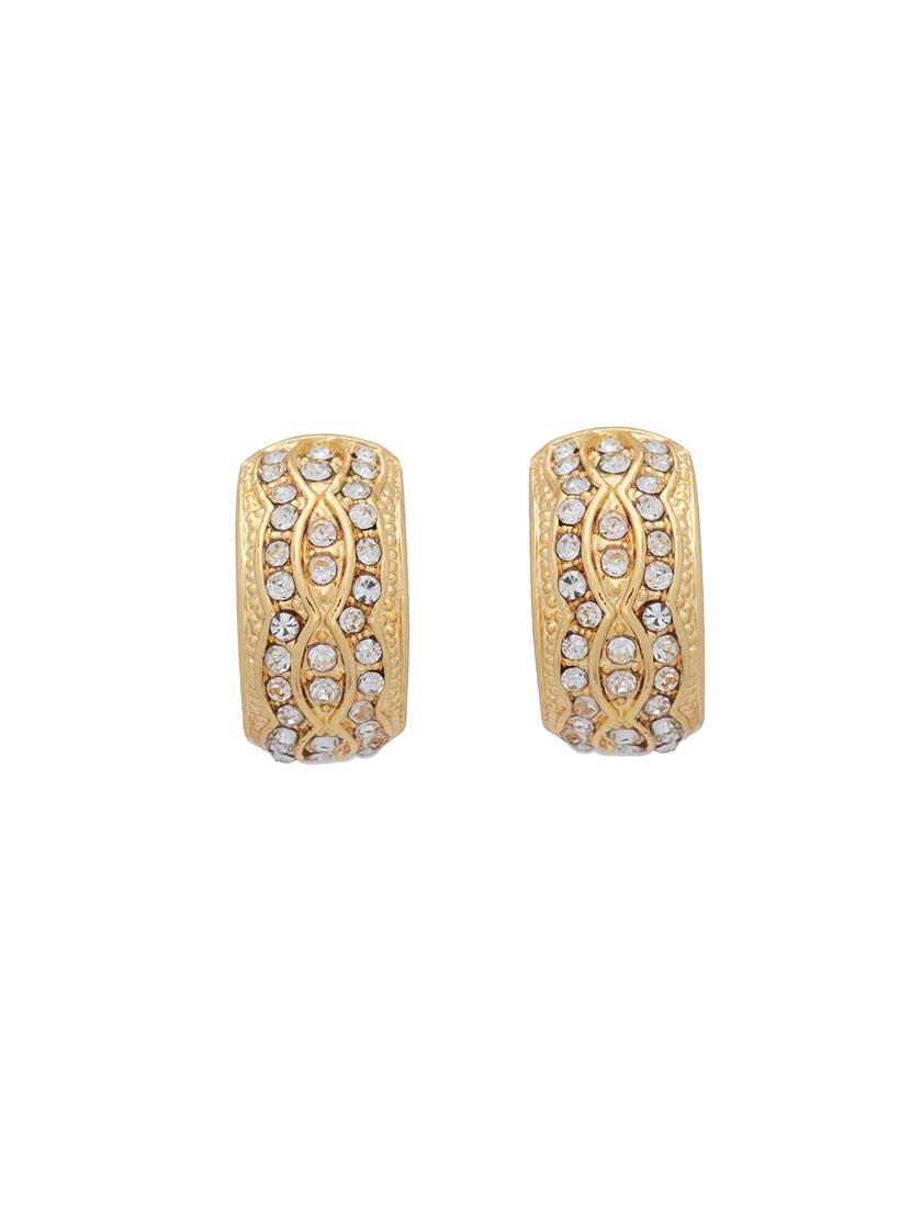 white metal studs earring - 17327761 - Zoom Image - 2