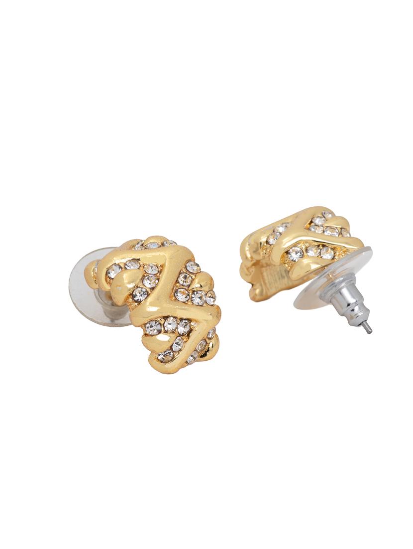 white metal studs earring - 17327762 - Zoom Image - 2