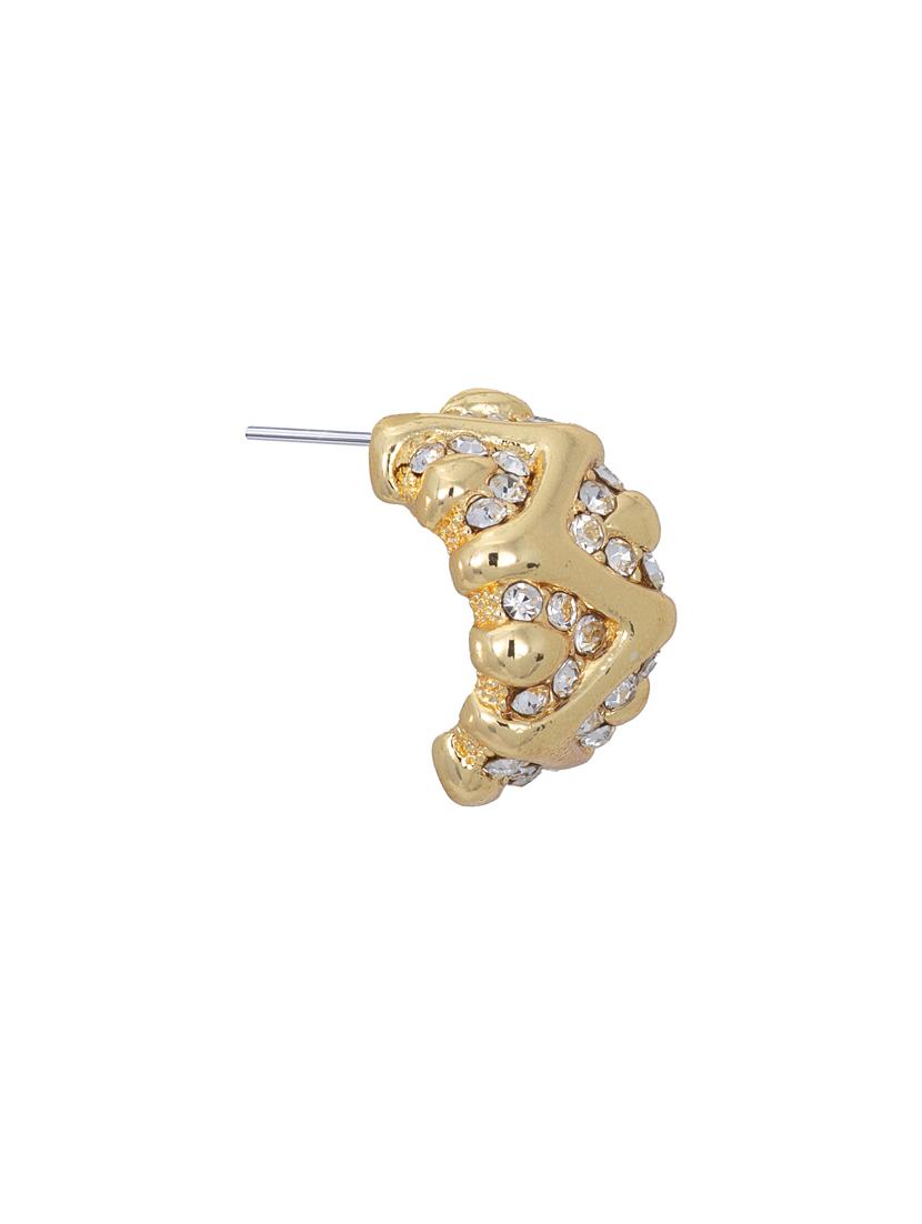 white metal studs earring - 17327762 - Zoom Image - 4