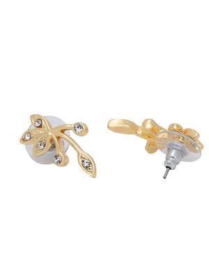gold metal studs earring - 17327765 - Standard Image - 3