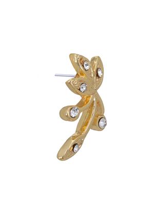 gold metal studs earring - 17327765 - Standard Image - 4