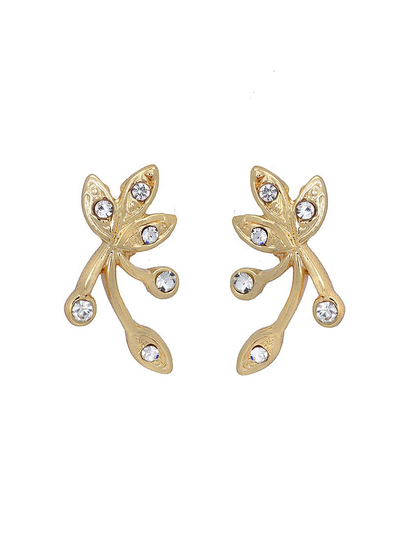 gold metal studs earring - 17327765 - Zoom Image - 2